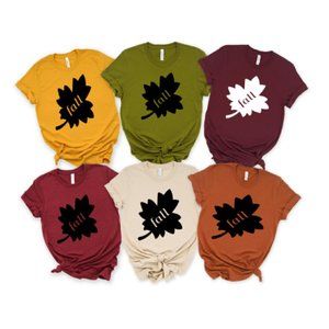 Unisex Fall Falling leaves Halloween Autumn Tee